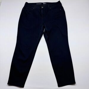 Style & Co Womens Curvy Skinny Leg Jeans Dark Indigo Navy Blue Size 16S Petite